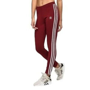 Adidas Original Adicolor Classic Maroon Three Stripe Leggings
